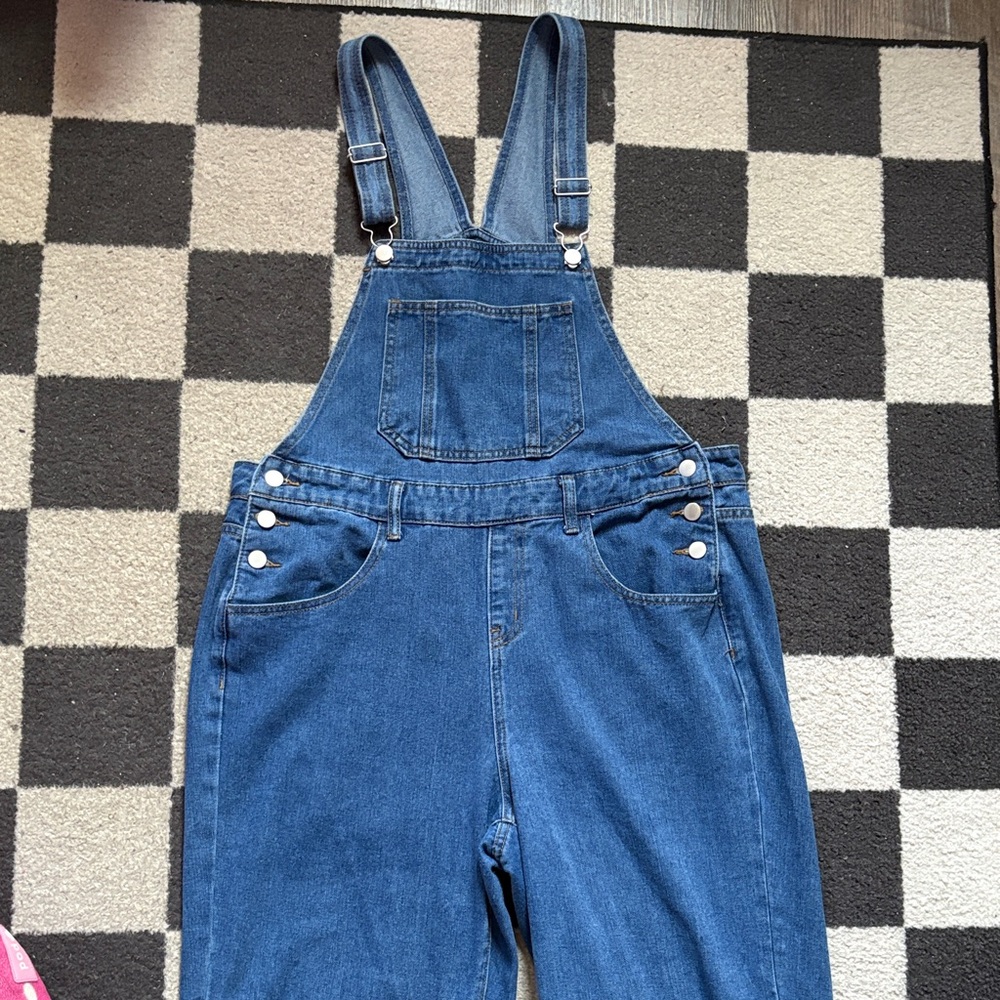 Women's Dark Blue Denim Overalls